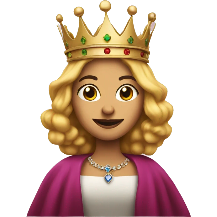 Queen holding a sign emoji