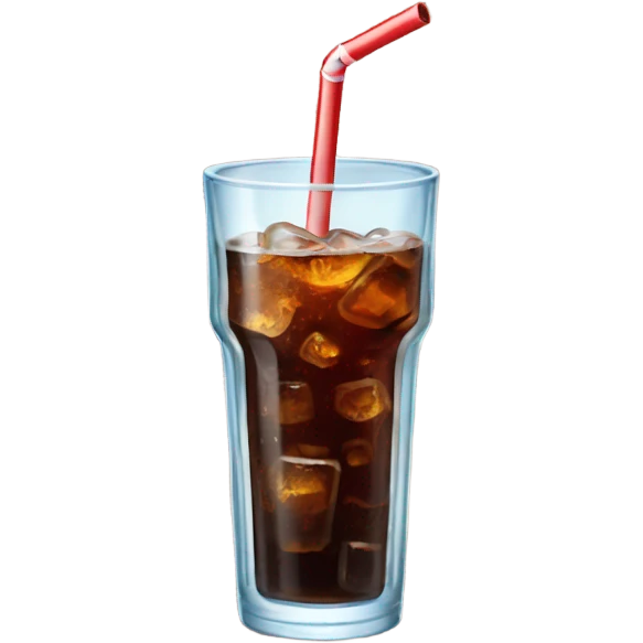 glass of cola with straw emoji