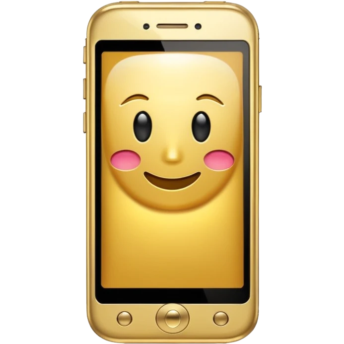 gold cell phone emoji