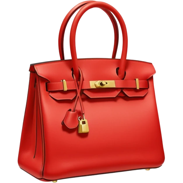сумка Hermes birkin ярко красная эмоджи emoji