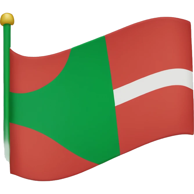 Bandera de color rojo y verde emoji