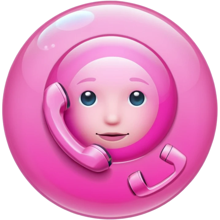pink phone contacts bubble emoji