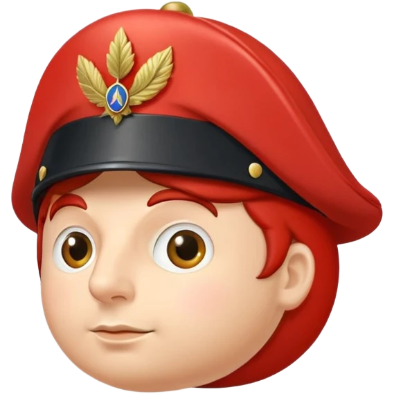 Tomato wearing Napoleon's cocked hat and military officer uniform emoji