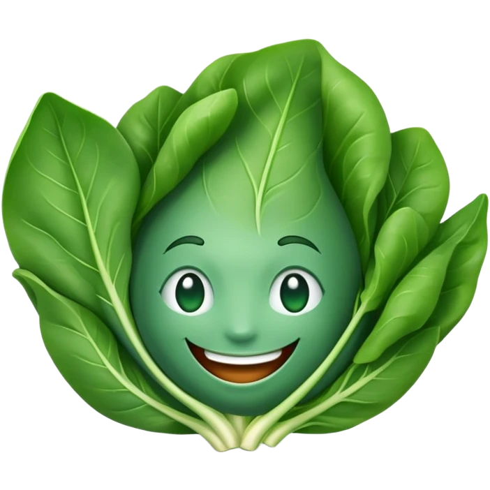 Spinach smiling emoji
