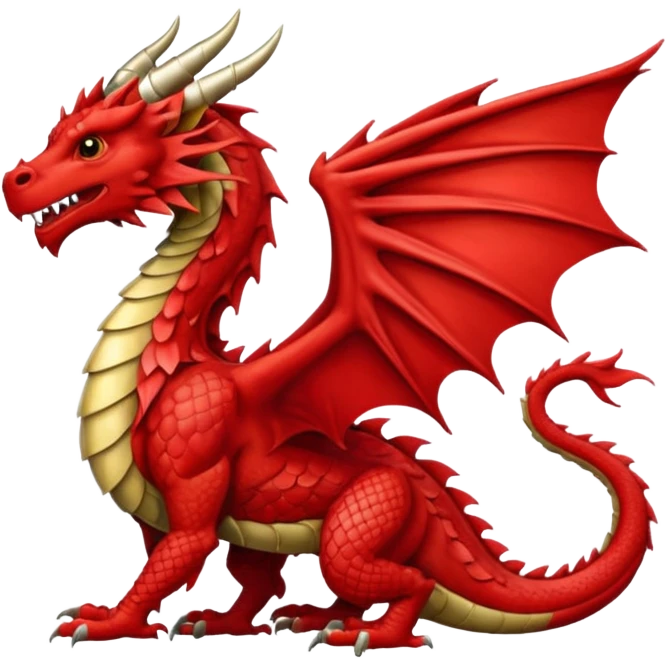 Welsh dragon facing right emoji