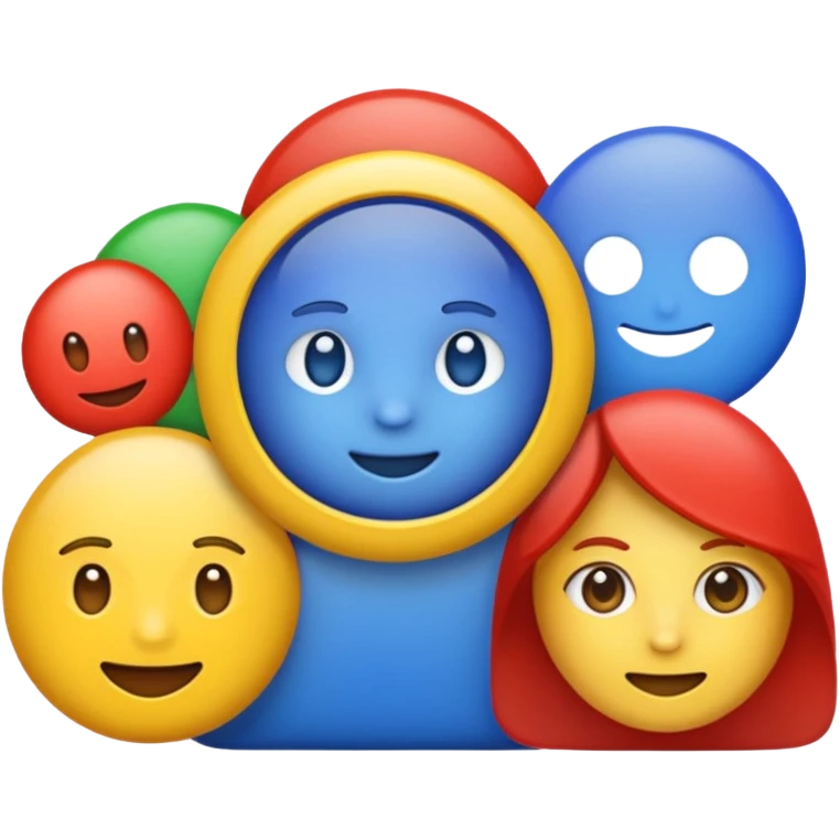 emoji of the Wokki Chat logo, and Google logo, and Microsoft logo emoji