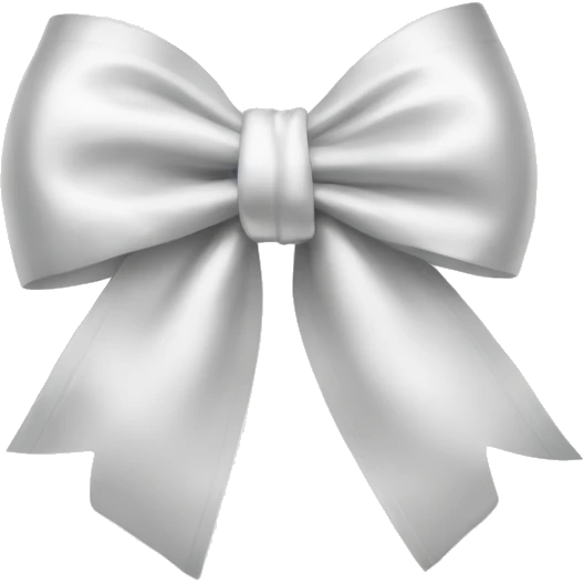white satin bow emoji