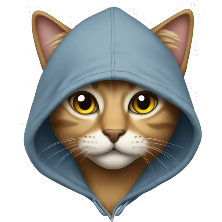 Cat wearing a hoodie  emoji