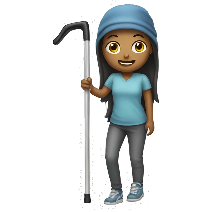 girl on crutches  emoji