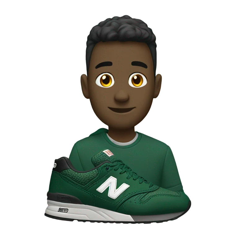 dark green 2002 new balances  emoji