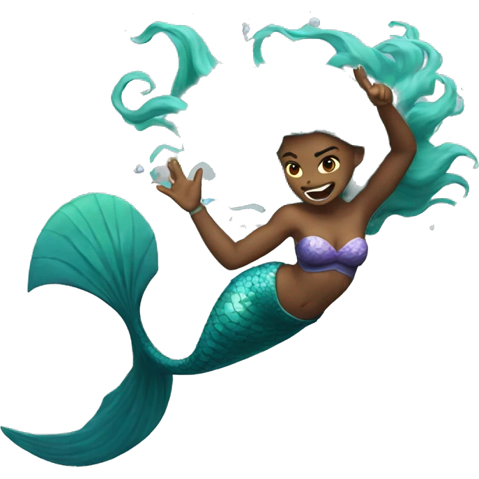Mermaid fighting  emoji