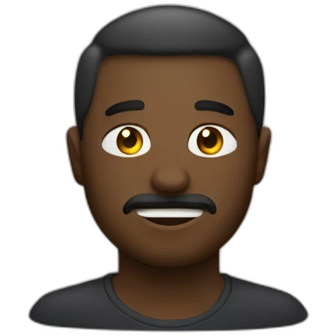 MITAD DE CUERPO DE UN PERSONAJE TOTAL MENTE NEGRO emoji