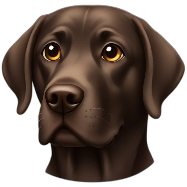dark brown Labrador emoji