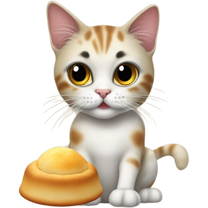 Cat eating pani puri emoji