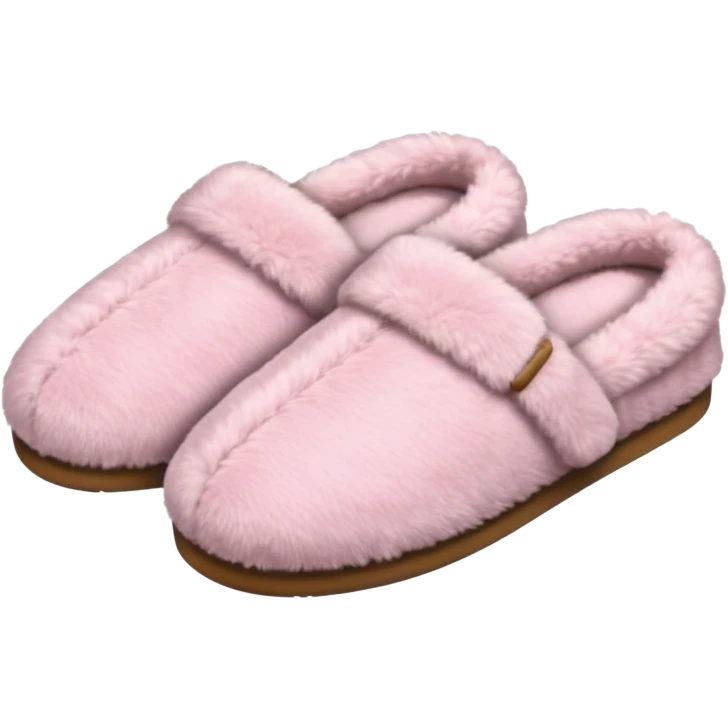 cozy slippers light pink  emoji