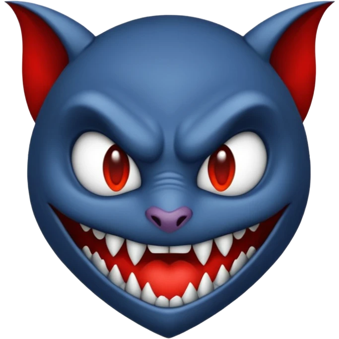 O inima mov,cu trecere spre albastru deschis si coada de drac! emoji