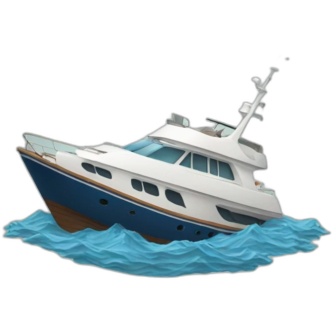 sinking yacht emoji