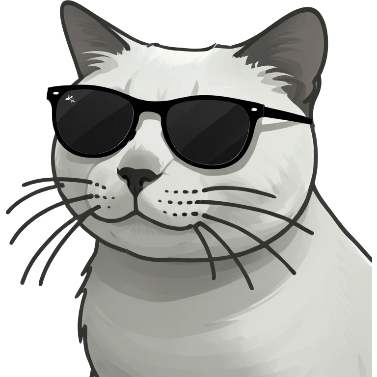 Cat with sunglasses emoji