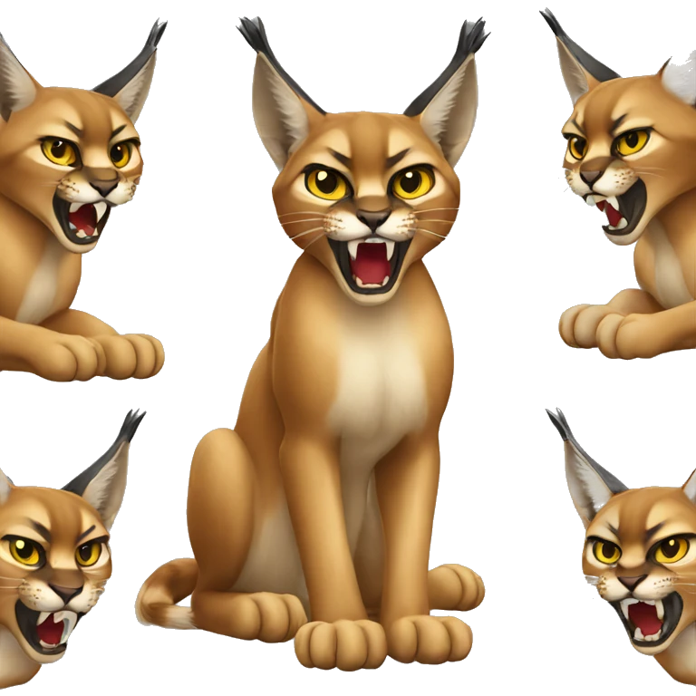 Caracal being angry emoji
