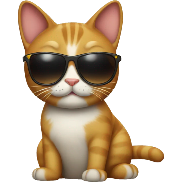 Cat with sunglasses emoji