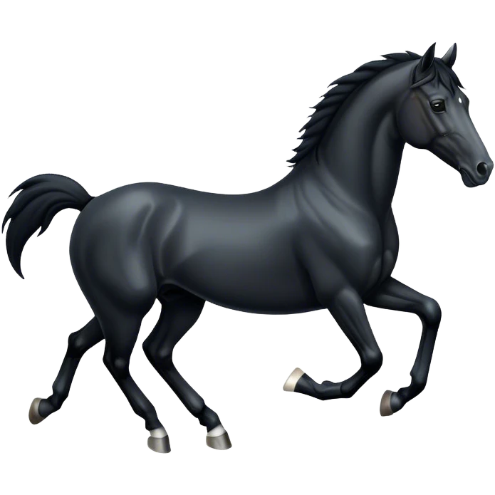 Black Horse running emoji