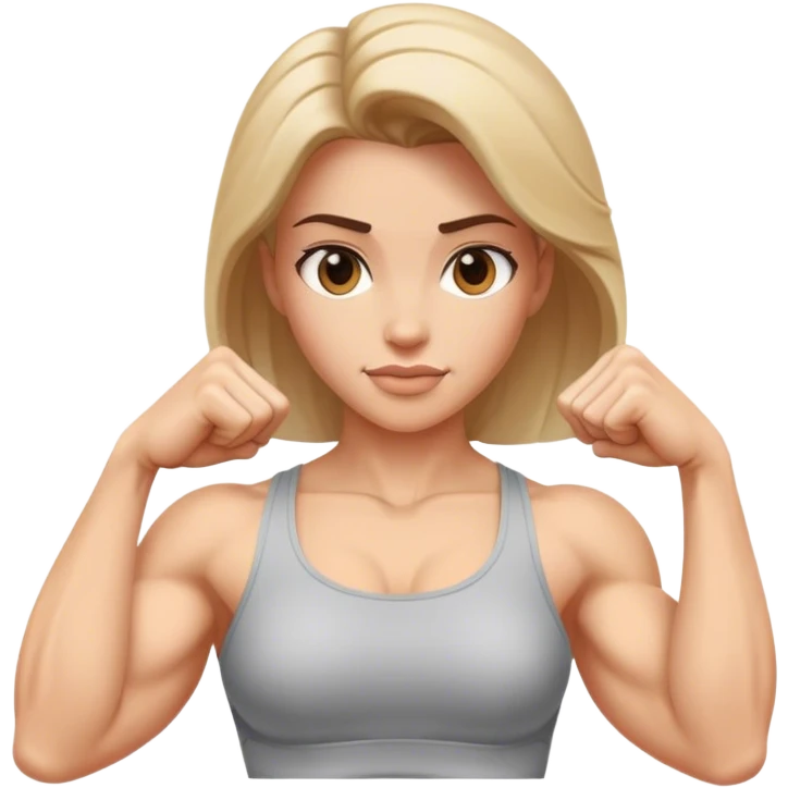 average women show biceps emoji