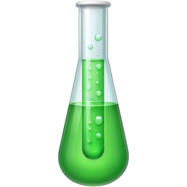test tube with bubbling green solution emoji