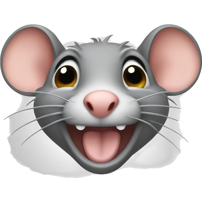 A rat winking emoji