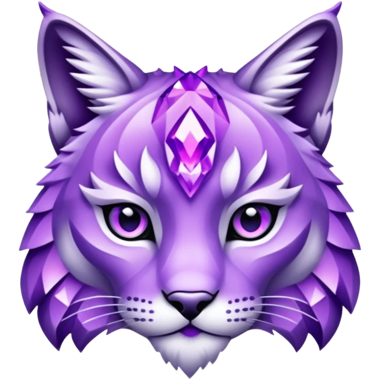 Lynx made of crystals that's purple emoji