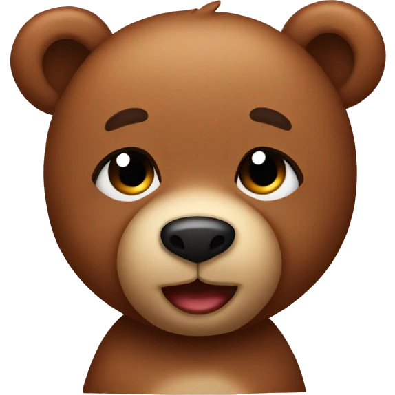 Cute brown teddy beat emoji