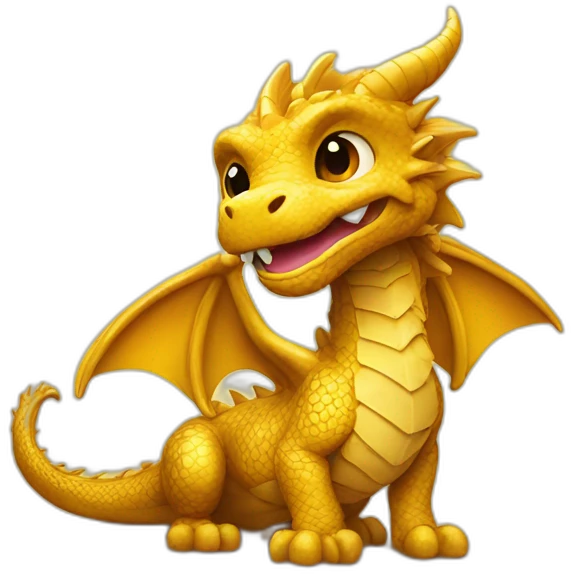 dragon cute Sicily gold emoji