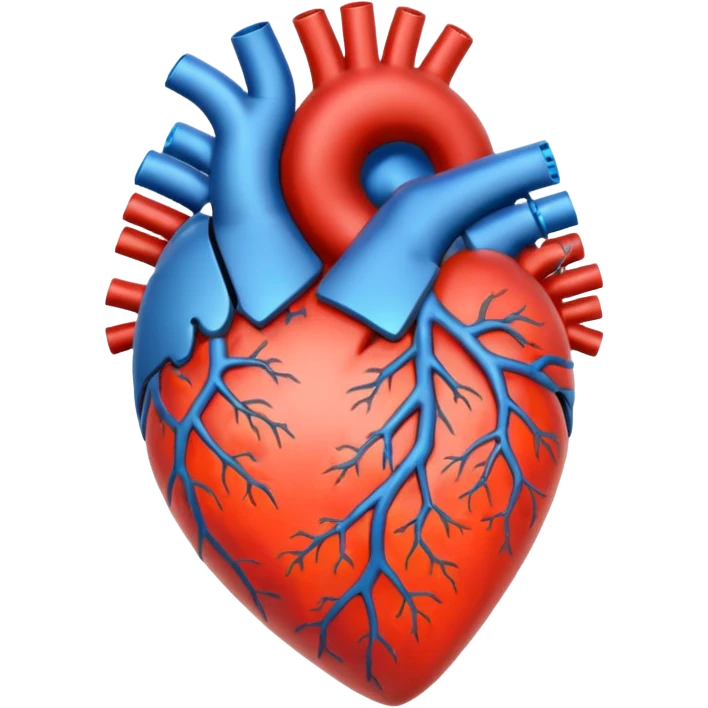 Heart overcharged, veins glowing like circuitry emoji
