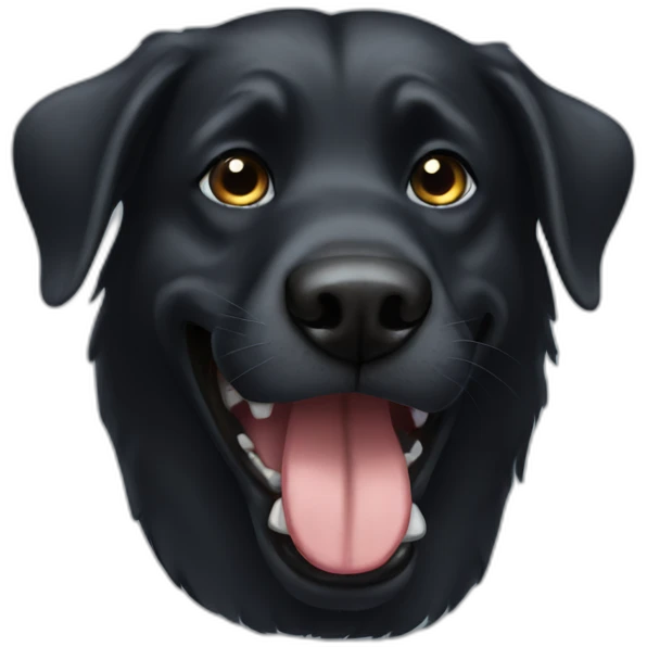 big black dog profile with huge underbite emoji