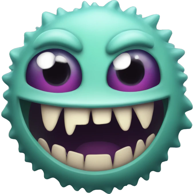 A monster with big teeth emoji