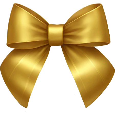 Gold bow emoji