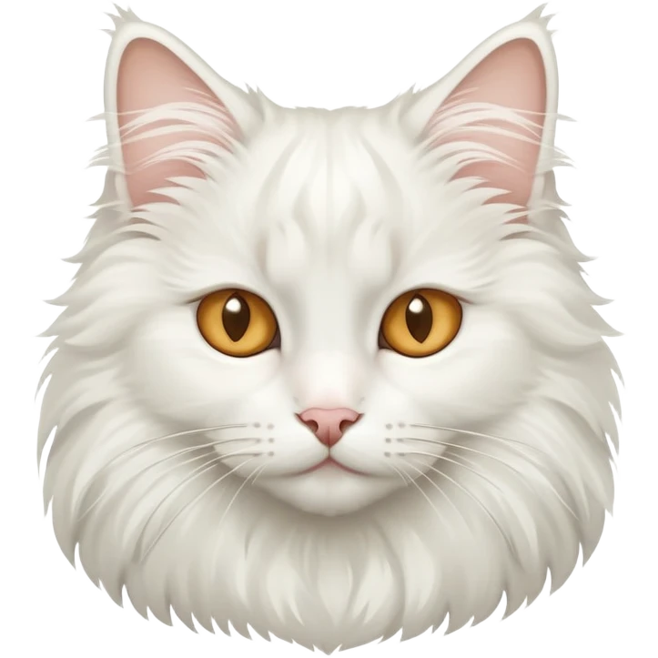 White norwegian forest cat with tufted ears and almond-shaped eyes emoji