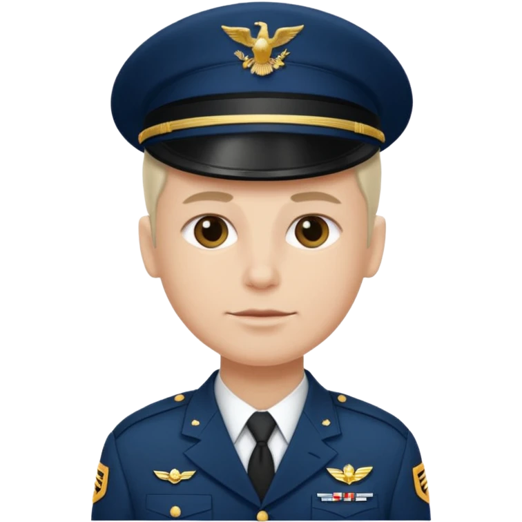 make a big, white, natural, slightly older US soldier emoji
