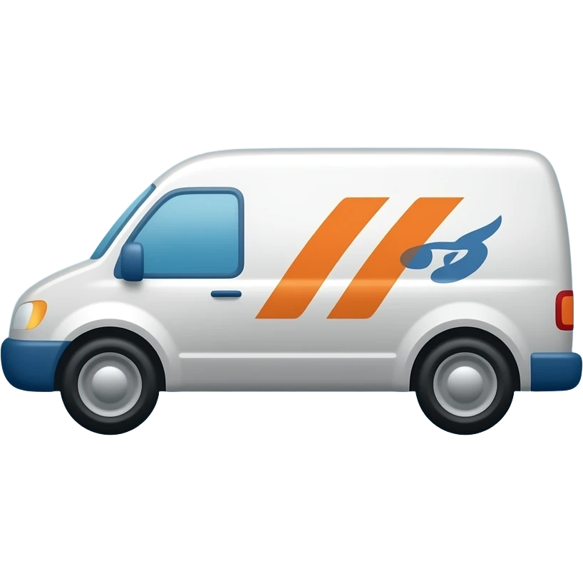 logistic logo transportation with vans emoji