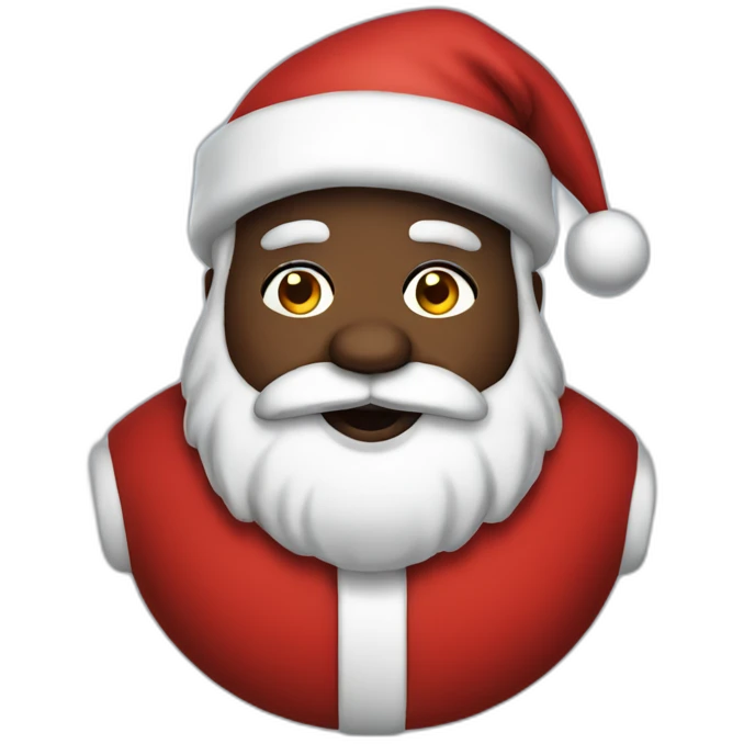 big fat Black Santa emoji