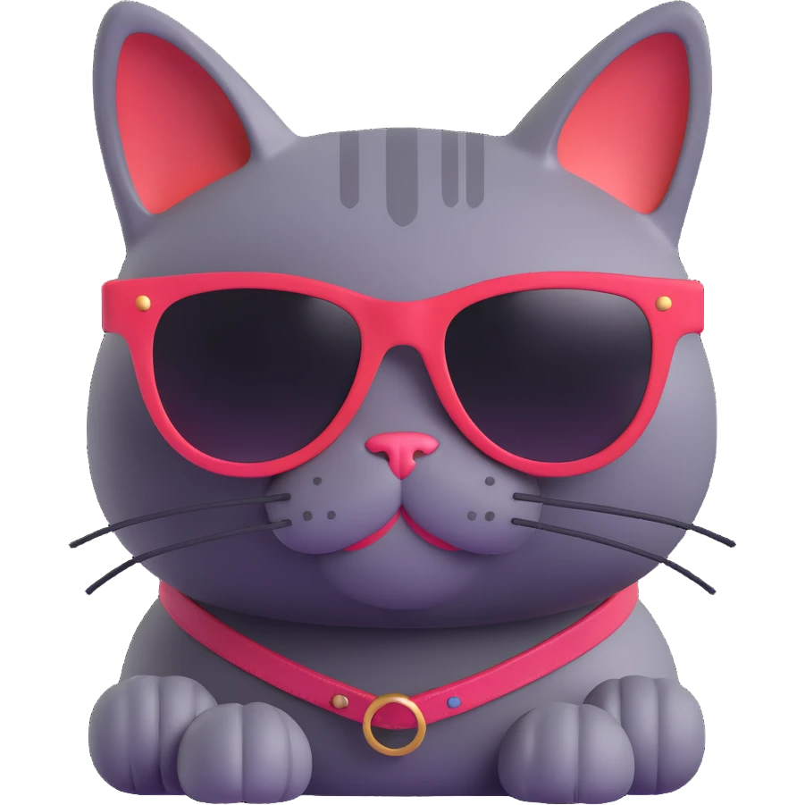 cat wearing sunglasses emoji