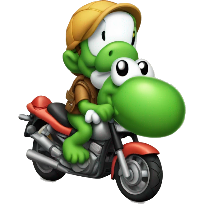 yoshi auf motorrad emoji