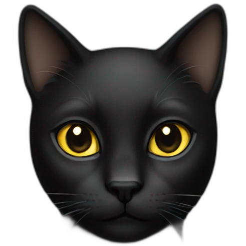 female black cat profile emoji