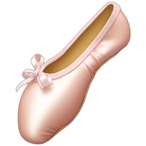 A pointe shoe emoji