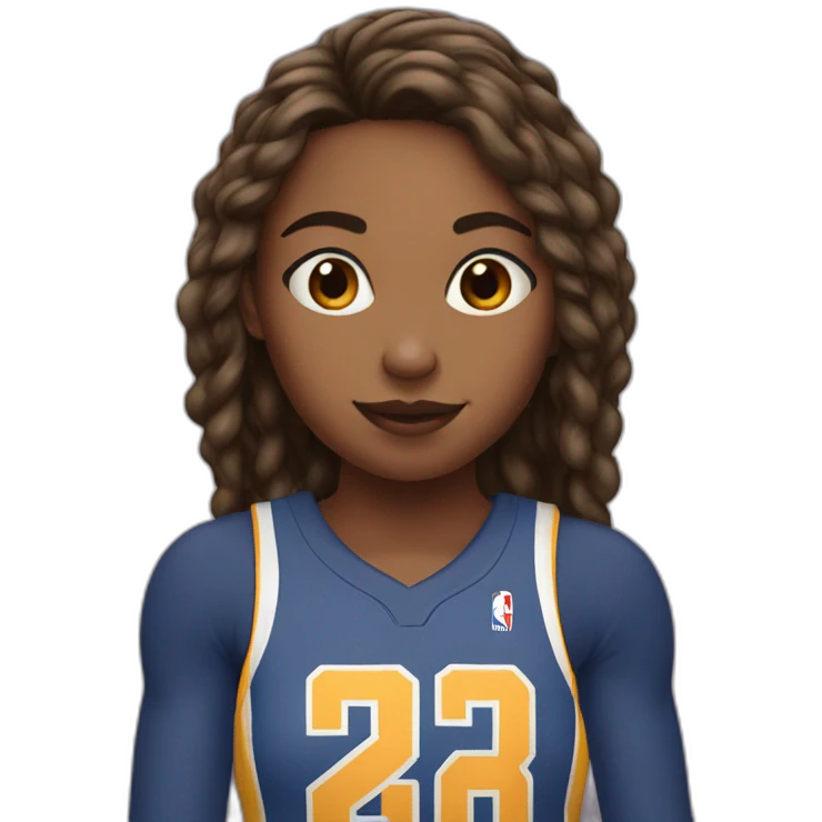 Fille qui dunk emoji