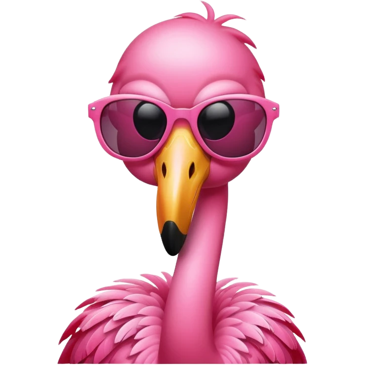cool flamingo with sunglasses emoji