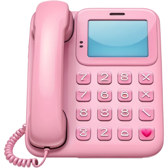 Pink pastel phone emoji