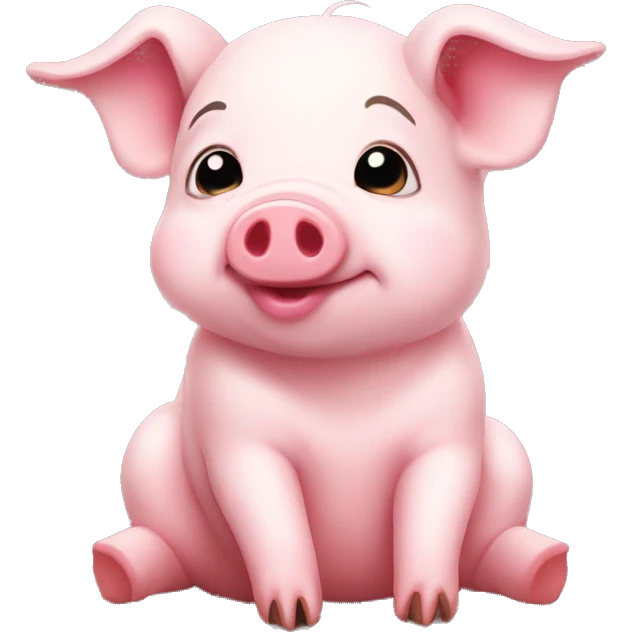 Good night very cute pig emoji