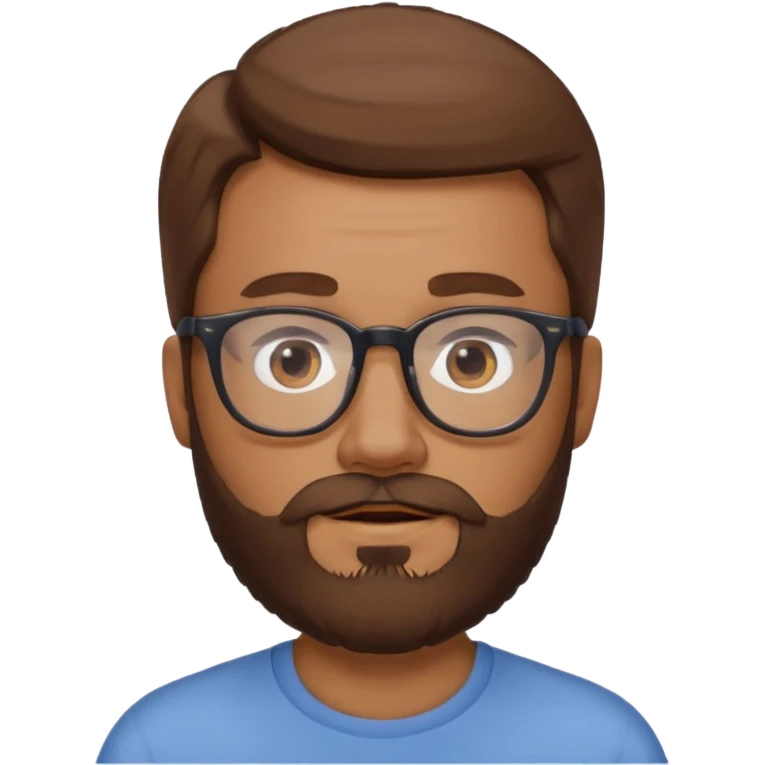 HOMME BRUN BARBE LUNETTE emoji