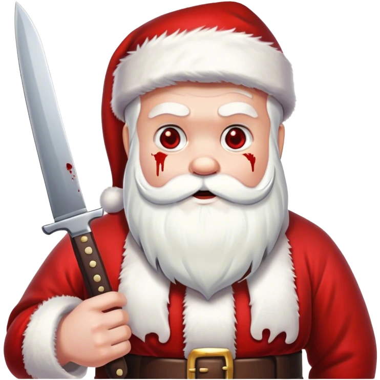 Santa stabbed emoji