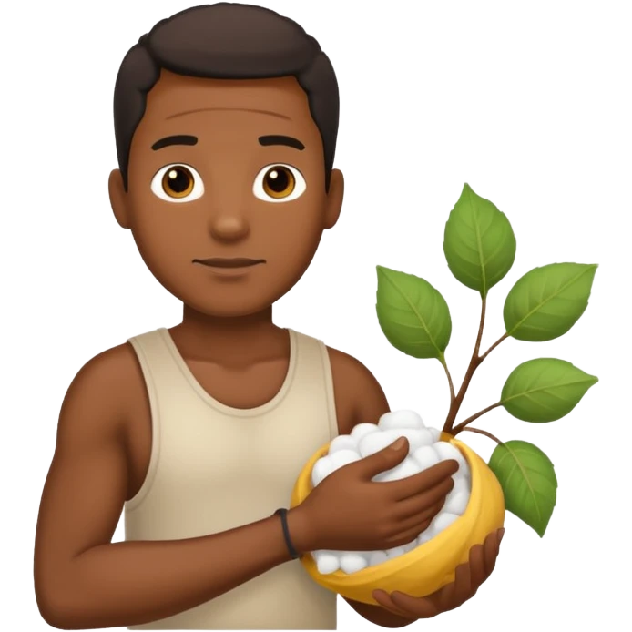 black man picking cotton emoji